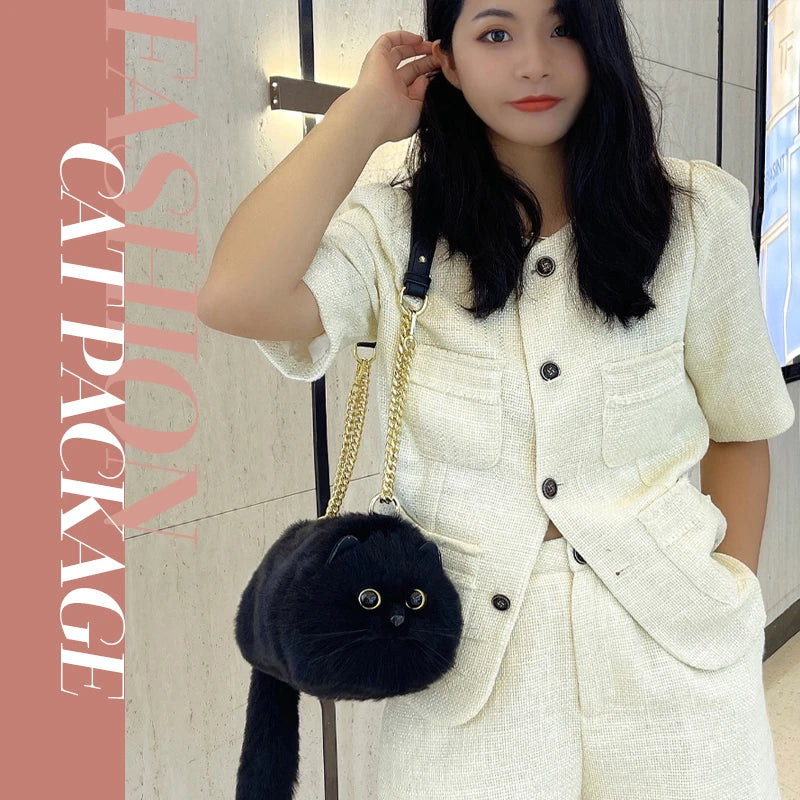 Realistic Cat Handmade Shoulder Bag