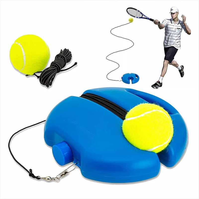 Self-Rebound Tennis Trainer with Heavy-Duty Base